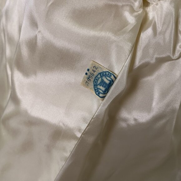 Vintage 60s Cream Wool Blend Tweed Swing Coat ILGWU Union Mid Century USA Mod - Picture 10 of 12